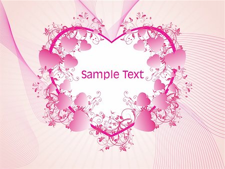 simsearch:400-04600780,k - pretty decorated love with waves background Stock Photo - Budget Royalty-Free & Subscription, Code: 400-05130482
