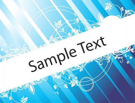 swirl design elements and butterfly for sample text in blue pattern, wallpaper Stock Photo - Budget Royalty-Free & Subscription, Code: 400-05130494