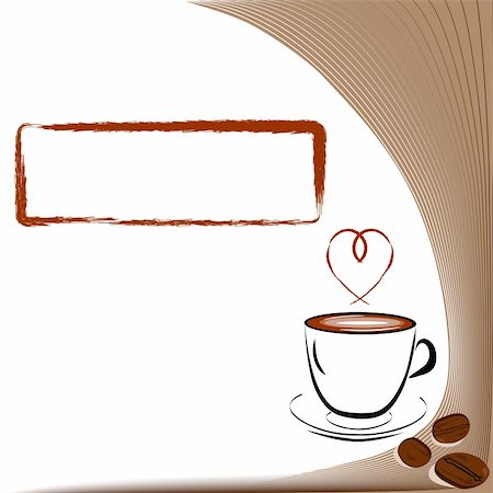 vector illustration( eps ). Cup of coffee Stockbilder - Microstock & Abonnement, Bildnummer: 400-05130591