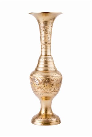 bronze vase on white background Stock Photo - Budget Royalty-Free & Subscription, Code: 400-05130713