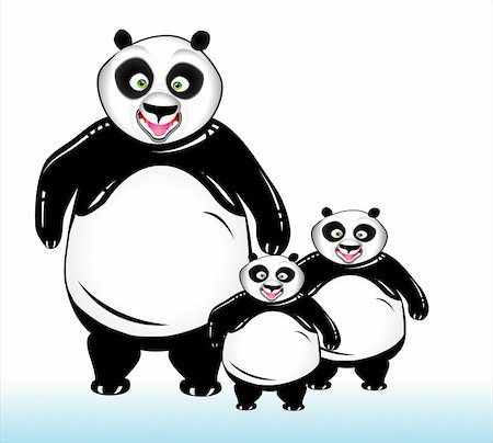 simsearch:400-04743700,k - Detailed Cartoon Style Funny Panda Stockbilder - Microstock & Abonnement, Bildnummer: 400-05130787