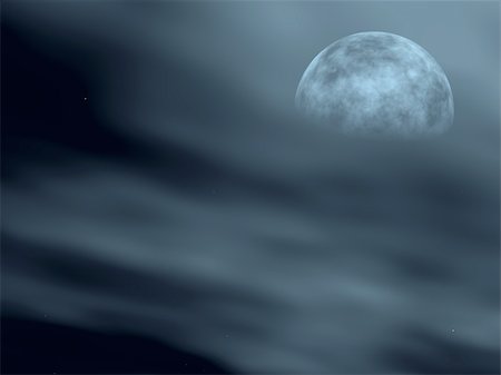 simsearch:400-04397804,k - The moon in a fog (Outlines of the moon in a fog) winter night in the central Europe Stockbilder - Microstock & Abonnement, Bildnummer: 400-05130872