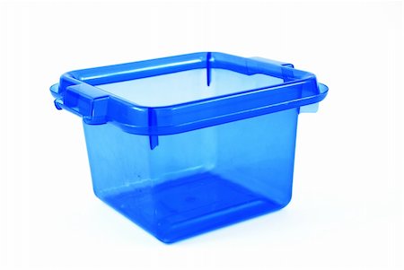 plastic bathtub - pictures of a blue plastic bin over a white background Stock Photo - Budget Royalty-Free & Subscription, Code: 400-05131075