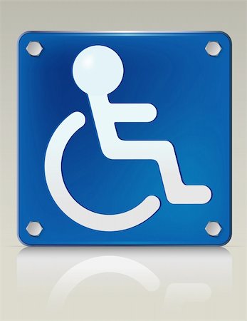 simsearch:400-05131090,k - Stylish 3D illustration of disabled symbol on a restroom sign. Easy-edit file. More like this in my portfolio. Stock Photo - Budget Royalty-Free & Subscription, Code: 400-05131092