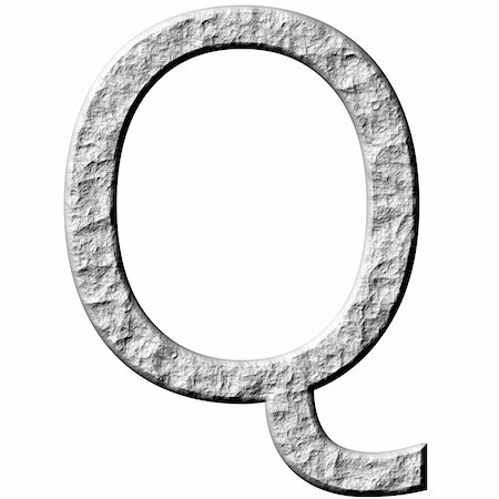 simsearch:400-05132070,k - 3d stone letter Q isolated in white Photographie de stock - Aubaine LD & Abonnement, Code: 400-05131565