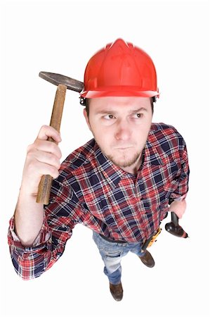 simsearch:400-04485314,k - worker with tools over white background Fotografie stock - Microstock e Abbonamento, Codice: 400-05131853