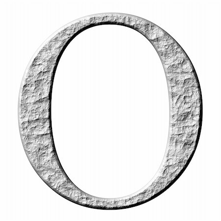 simsearch:400-05132070,k - 3d stone Greek letter Omikron isolated in white Photographie de stock - Aubaine LD & Abonnement, Code: 400-05132065