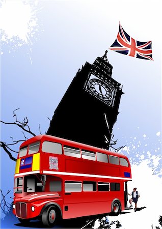 rarity - Cover for brochure with London images. Vector illustration Stock Photo - Budget Royalty-Free & Subscription, Code: 400-05132150