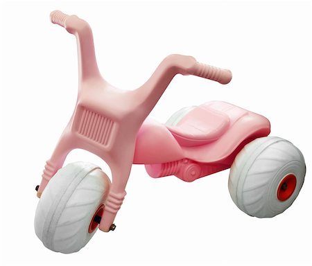 Pink Toy Trike isolated with clipping path Stock Photo - Budget Royalty-Free & Subscription, Code: 400-05132259