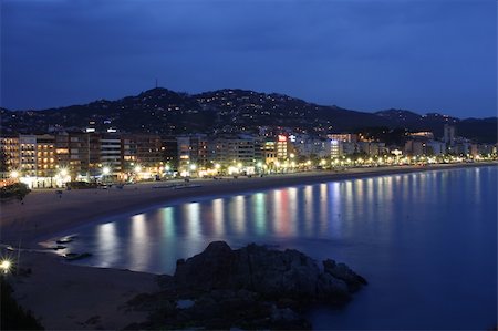 View of Lloret de Mar (Spain) at night Stock Photo - Budget Royalty-Free & Subscription, Code: 400-05132485