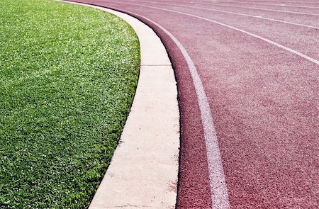 lanes of the curve on a runners track Stock Photo - Budget Royalty-Free & Subscription, Code: 400-05132503