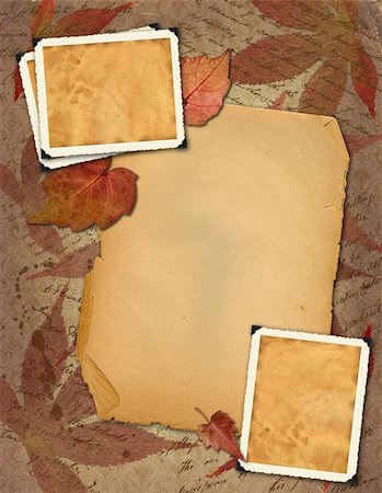 simsearch:400-04436055,k - Grunge papers design in scrapbooking style with the hand-written text and photo-frameworks Stock Photo - Budget Royalty-Free & Subscription, Code: 400-05132666