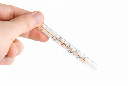 person on scale doctor - Human Hand with thermometer on white background Stock Photo - Budget Royalty-Free & Subscription, Code: 400-05132691