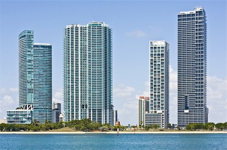 View of downtown buildings in Miami Florida, modern architecture Stock Photo - Budget Royalty-Free & Subscription, Code: 400-05132782