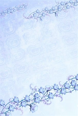 flower border design of rose - Garlands of blue roses, teksturirovannyy background, excellent for congratulations Stock Photo - Budget Royalty-Free & Subscription, Code: 400-05132919