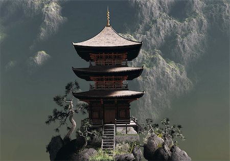 Zen buddhist temple Stock Photo - Budget Royalty-Free & Subscription, Code: 400-05132963