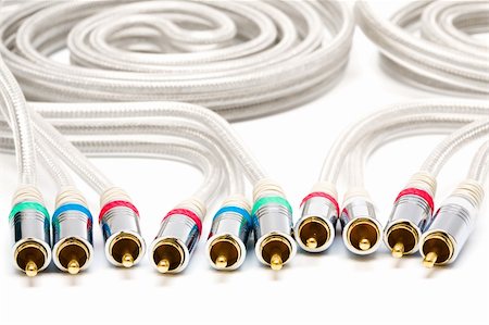 component video and audio cable with a gold covering Stock Photo - Budget Royalty-Free & Subscription, Code: 400-05133223