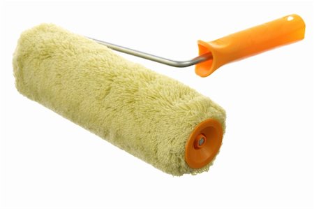 simsearch:400-04366286,k - New paint roller on a white background Stock Photo - Budget Royalty-Free & Subscription, Code: 400-05133358