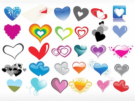 simsearch:400-04056436,k - vector illustration of heart icon set3 Stock Photo - Budget Royalty-Free & Subscription, Code: 400-05133437