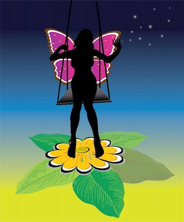 simsearch:400-04349966,k - Little beautiful fairy in the night Stockbilder - Microstock & Abonnement, Bildnummer: 400-05133590