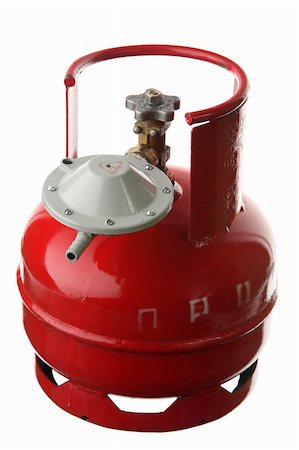 reducer - Red gas cylinder on a white background Photographie de stock - Aubaine LD & Abonnement, Code: 400-05133775