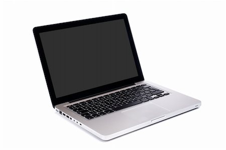 simsearch:400-05125337,k - Modern and stylish laptop computer, isolated on a white background Foto de stock - Super Valor sin royalties y Suscripción, Código: 400-05133785