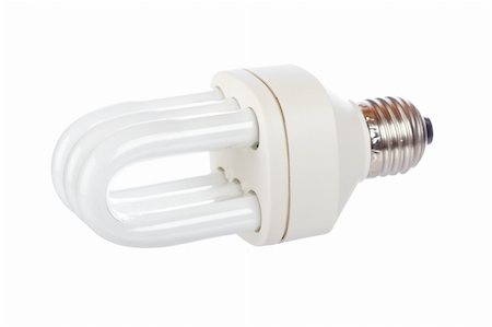 simsearch:400-04750349,k - Energy saving bulb isolated on white background. Shallow depth of field Stock Photo - Budget Royalty-Free & Subscription, Code: 400-05133819