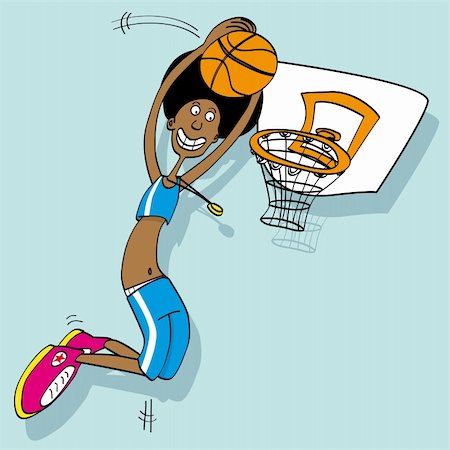 A basketball player cartoon's style Stock Photo - Budget Royalty-Free & Subscription, Code: 400-05144246