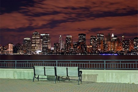 simsearch:400-04355459,k - The New York City skyline from the Liberty State Park Stock Photo - Budget Royalty-Free & Subscription, Code: 400-05144453