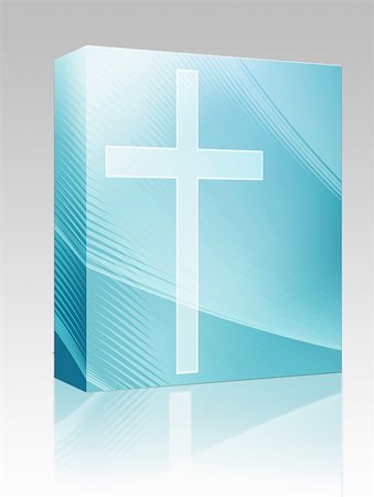 simsearch:400-04968605,k - Software package box Christian church cross, religious spiritual symbol illustration Stock Photo - Budget Royalty-Free & Subscription, Code: 400-05144609