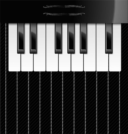 Vector illustration of realistic piano keys over textile background for your text Stock Photo - Budget Royalty-Free & Subscription, Code: 400-05144959