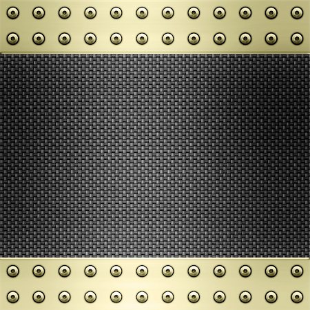 shiny black carbon - image of carbon fibre inlaid in gold metal frame Stock Photo - Budget Royalty-Free & Subscription, Code: 400-05145130