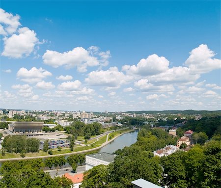 An aerial view of Vilnius, capital of Lithuania Stockbilder - Microstock & Abonnement, Bildnummer: 400-05145207