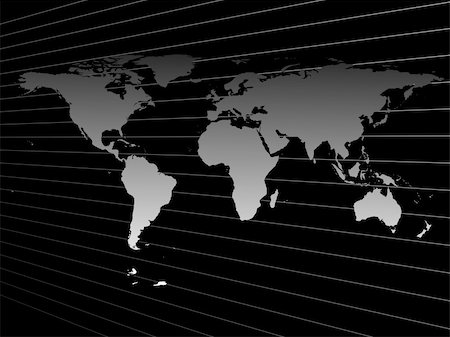 earth night asia - map of the world isolated on black, wallpaper Stock Photo - Budget Royalty-Free & Subscription, Code: 400-05145211