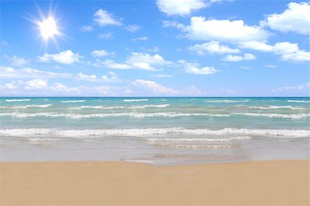 simsearch:400-04783475,k - Gorgeous Beach in Summertime Foto de stock - Royalty-Free Super Valor e Assinatura, Número: 400-05145220