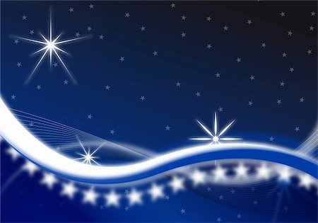 simsearch:400-05165579,k - blue christmas background with waves and stars Stock Photo - Budget Royalty-Free & Subscription, Code: 400-05145370