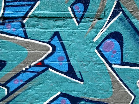 spritzlack - segment of graffiti on a wall of a derelict building Stockbilder - Microstock & Abonnement, Bildnummer: 400-05146255