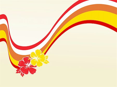 simsearch:400-04069932,k - red and yellow waves with two flower Stock Photo - Budget Royalty-Free & Subscription, Code: 400-05146420