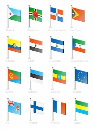 estonian (places and things) - Djibouti, Dominica, Dominican Republic, East Timor, Ecuador, Egypt, El Salvador, Equatorial Guinea, Eritrea, Estonia, Ethiopia, European Union, Fiji, Finland, France Photographie de stock - Aubaine LD & Abonnement, Code: 400-05146812