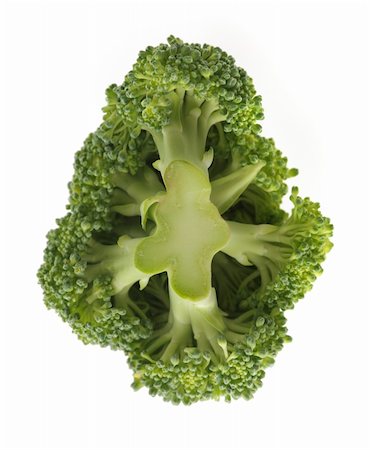 Cut Broccoli isolated on white Stock Photo - Budget Royalty-Free & Subscription, Code: 400-05146843