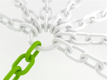 simsearch:400-04359676,k - 3d illustration of white chain vs green power background Stock Photo - Budget Royalty-Free & Subscription, Code: 400-05147318