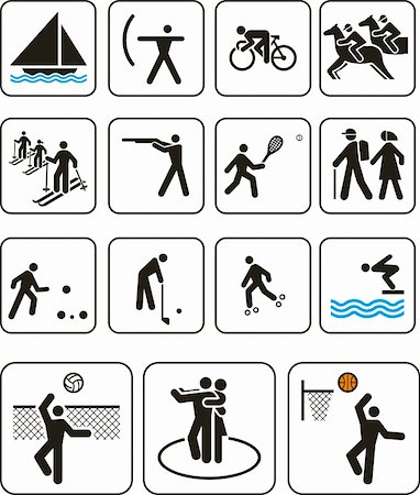 Vector illustration: sports olympic games signs Stock Photo - Budget Royalty-Free & Subscription, Code: 400-05147342