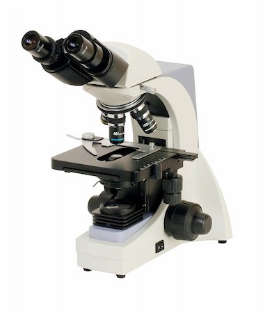 Optical microscope on white background Stock Photo - Budget Royalty-Free & Subscription, Code: 400-05147452