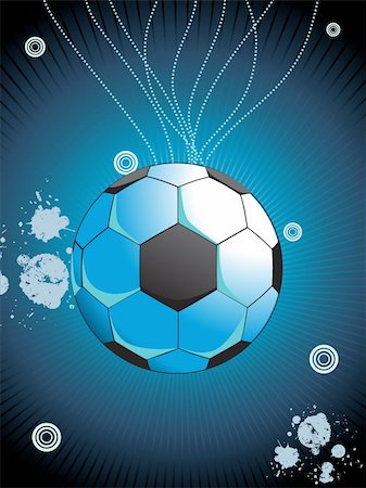 simsearch:400-06083555,k - soccer ball on blue background Stockbilder - Microstock & Abonnement, Bildnummer: 400-05147541