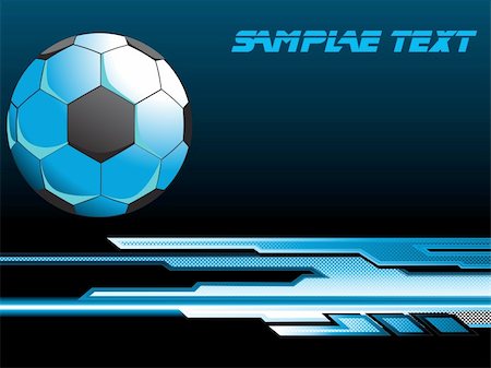 foot backgrounds - vector football isolated on black background with place for text Stock Photo - Budget Royalty-Free & Subscription, Code: 400-05147543