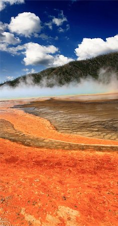 river usa scenic spring - The scenery at Midway Geyser Basin in Yellowstone National Park Stock Photo - Budget Royalty-Free & Subscription, Code: 400-05147697