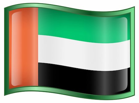 simsearch:400-04615817,k - United Arab Emirates Flag Icon, isolated on white background. Foto de stock - Royalty-Free Super Valor e Assinatura, Número: 400-05147756