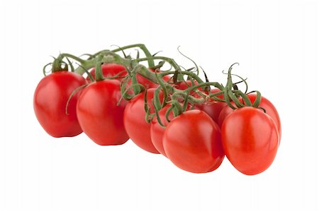 simsearch:400-03939080,k - cherry tomatoes, isolated on white background Foto de stock - Super Valor sin royalties y Suscripción, Código: 400-05147781