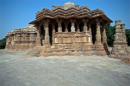 Sun Temple at Modhera. Ancient Hindu temple built circa 1027. Gujarat, India. Stock Photo - Budget Royalty-Free & Subscription, Code: 400-05147815