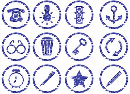 simsearch:400-05008263,k - Gadget icons set. Grunge. White - dark blue palette. Vector illustration. Stock Photo - Budget Royalty-Free & Subscription, Code: 400-05147920